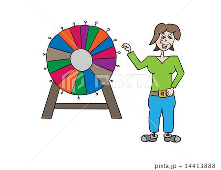 wheel of fortune and woman 14413888