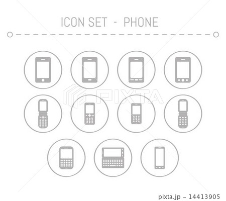 mobil phones iconsのイラスト素材 [14413905] - PIXTA