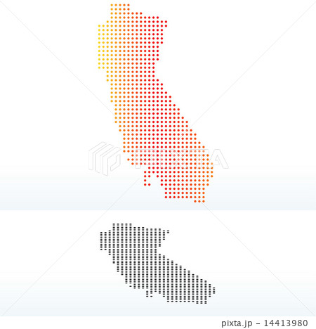 Map of USA California State with Dot Pattern Map of USA California State with Dot Pattern 14413980
