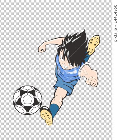 サッカー 少年 一人 のイラスト素材