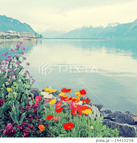 Lake Geneva in Montreux, Switzerland. Lake Geneva in Montreux, Switzerland. 14415258