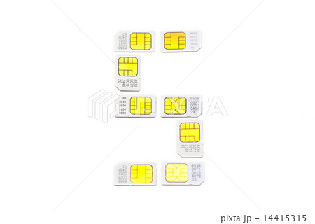 Simcard numbers isolated on white background 14415315