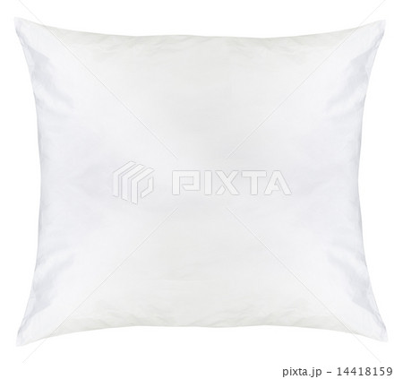 White pillow on isolated white background White pillow on isolated white background 14418159