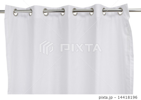 Hanging curtain isolated on white background 14418196
