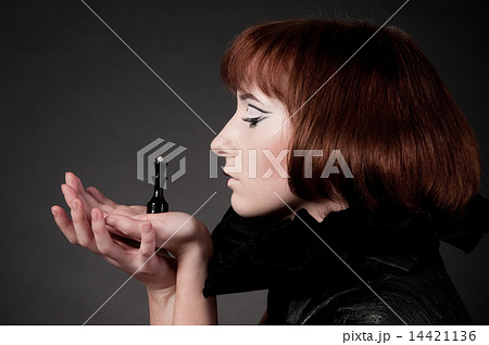 Close-up portrait of beautiful girl with chess makeup Close-up portrait of beautiful girl with chess makeup 14421136