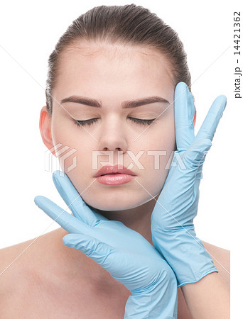 Medical examination face of beautiful woman Medical examination face of beautiful woman 14421362