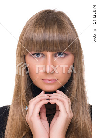 Close up portrait of young sure business woman 14422974
