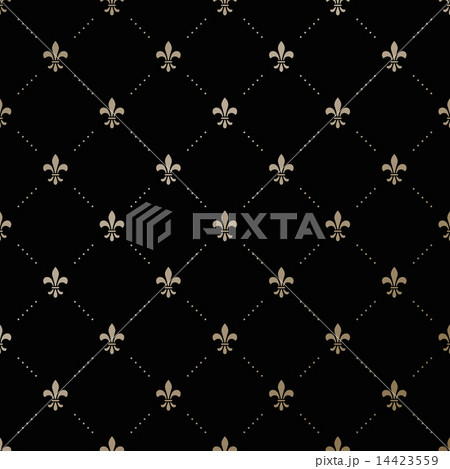 Seamless vector gold pattern with Fleur-de-lis 14423559