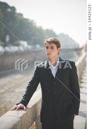 young handsome elegant blonde model man 14424123