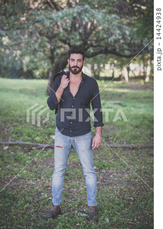 young handsome attractive bearded model man 14424938