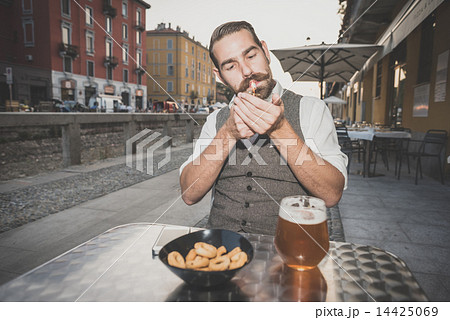 handsome big moustache hipster man handsome big moustache hipster man 14425069