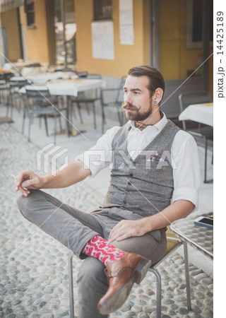 handsome big moustache hipster man handsome big moustache hipster man 14425189