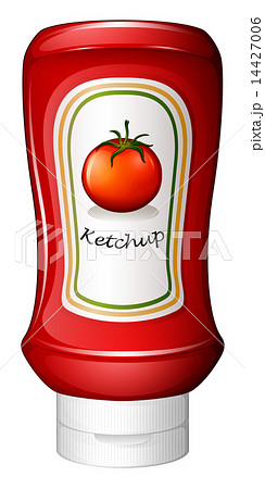 A ketchup inside the red bottle A ketchup inside the red bottle 14427006