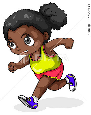 A black girl running 14427434