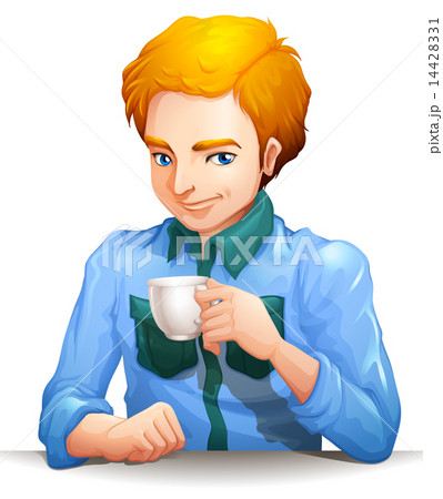 A man with a cup of tea A man with a cup of tea 14428331
