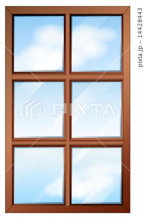 A wooden window with glasspanes A wooden window with glasspanes 14428443