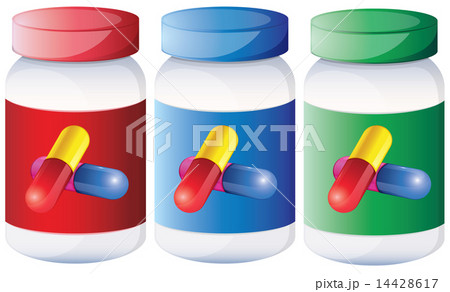 Capsules inside the medical bottles 14428617