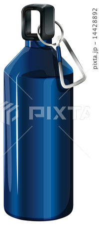 A blue bottle with a keychain A blue bottle with a keychain 14428892