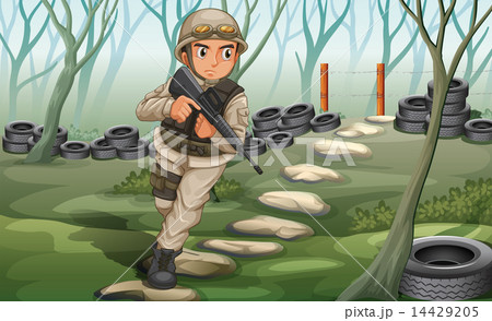 A soldier in the battlefield A soldier in the battlefield 14429205