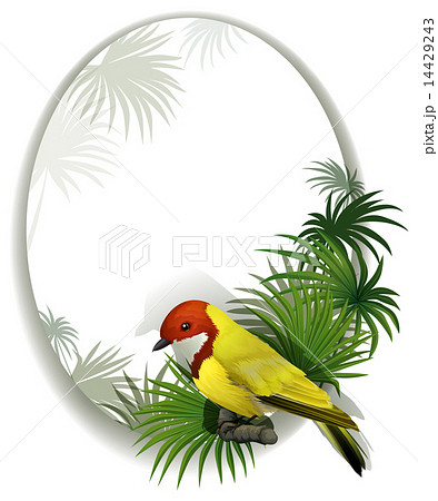 A round template with a bird 14429243