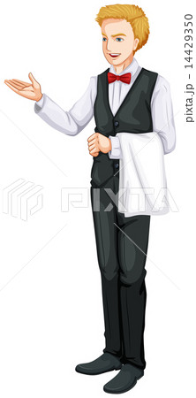 A smiling waiter A smiling waiter 14429350