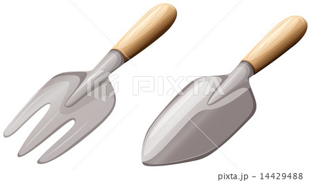 A gardening fork and shovel 14429488