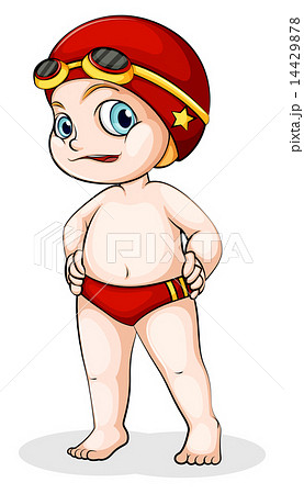A Caucasian boy swimming A Caucasian boy swimming 14429878