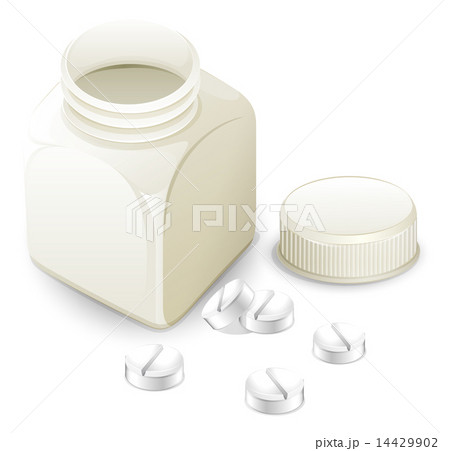 A white medical bottle A white medical bottle 14429902