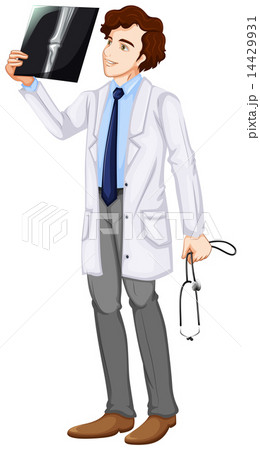 A doctor watching an x-ray result A doctor watching an x-ray result 14429931