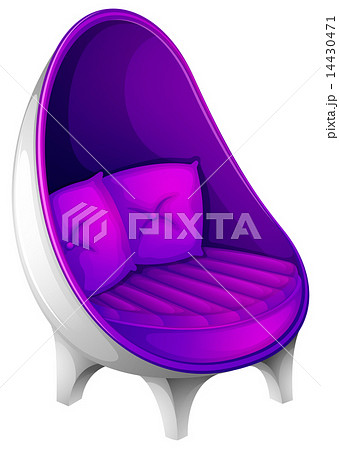 A lavender chair with throw pillows A lavender chair with throw pillows 14430471