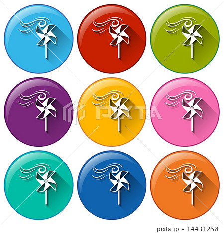 Circle buttons with a windy weather Circle buttons with a windy weather 14431258