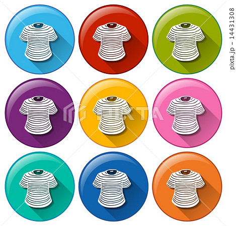 Rounded buttons with shirts 14431308