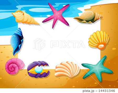 An empty beach frame 14431346