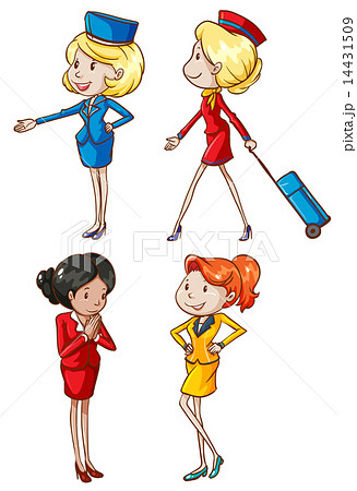 Simple sketches of an air hostess Simple sketches of an air hostess 14431509