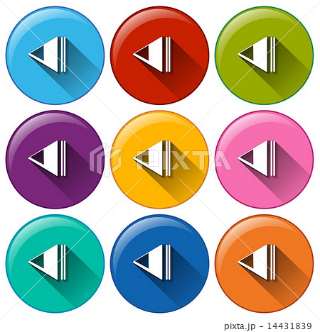 Round icons with rewind buttons 14431839