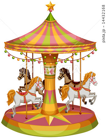 A Merry Go Round Horse Rideのイラスト素材