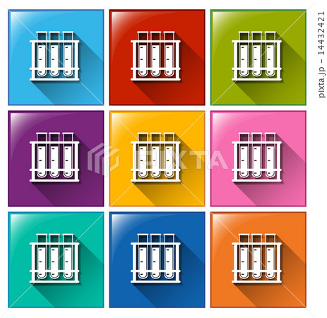 Buttons with test tubes at the rack 14432421