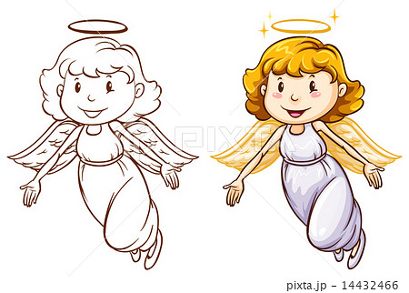 Sketches of angels in different colors Sketches of angels in different colors 14432466