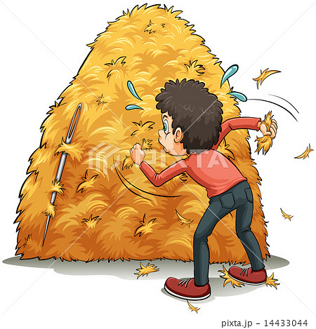 A boy looking for a needle 14433044