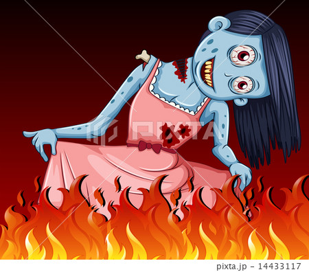 A zombie and a fire 14433117