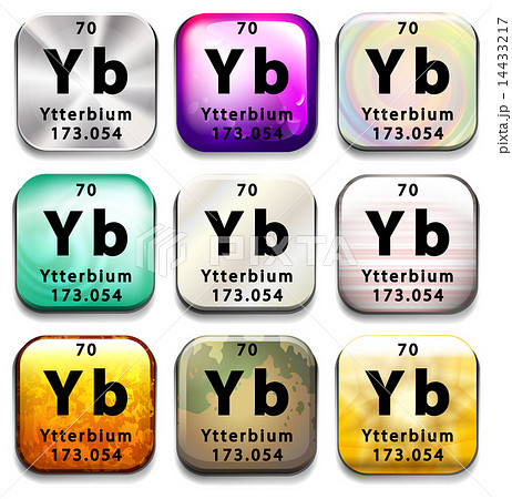 A periodic table button showing the Ytterbium A periodic table button showing the Ytterbium 14433217