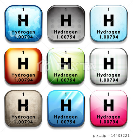 An icon showing the element Hydrogen 14433221