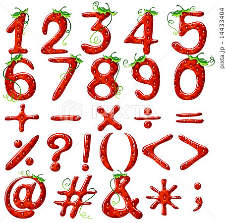 Strawberry designed numbers 14433404