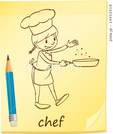 A post-it with a chef A post-it with a chef 14433419