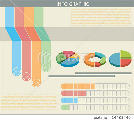 An infograph with colourful graphs 14433440