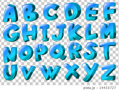 Letters of the alphabet in blue colors Letters of the alphabet in blue colors 14433727