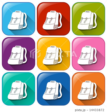 Buttons with camping bags 14433872