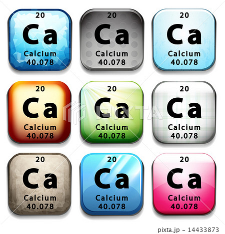 A button showing the chemical element Calcium 14433873