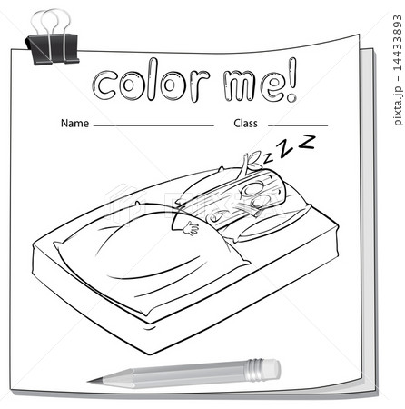 A worksheet with a log sleeping 14433893