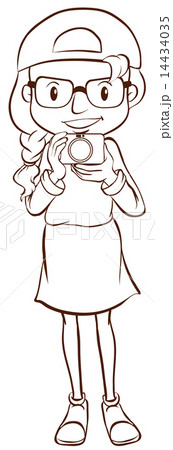 A simple sketch of a female photographer A simple sketch of a female photographer 14434035